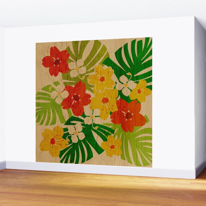 Limahuli Garden Hawaiian Floral Design Wall Mural Gallery Image 2