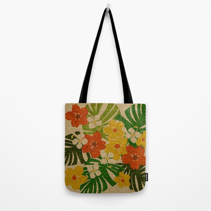 Limahuli Garden Hawaiian Floral Design Tote Bag Gallery Image 2