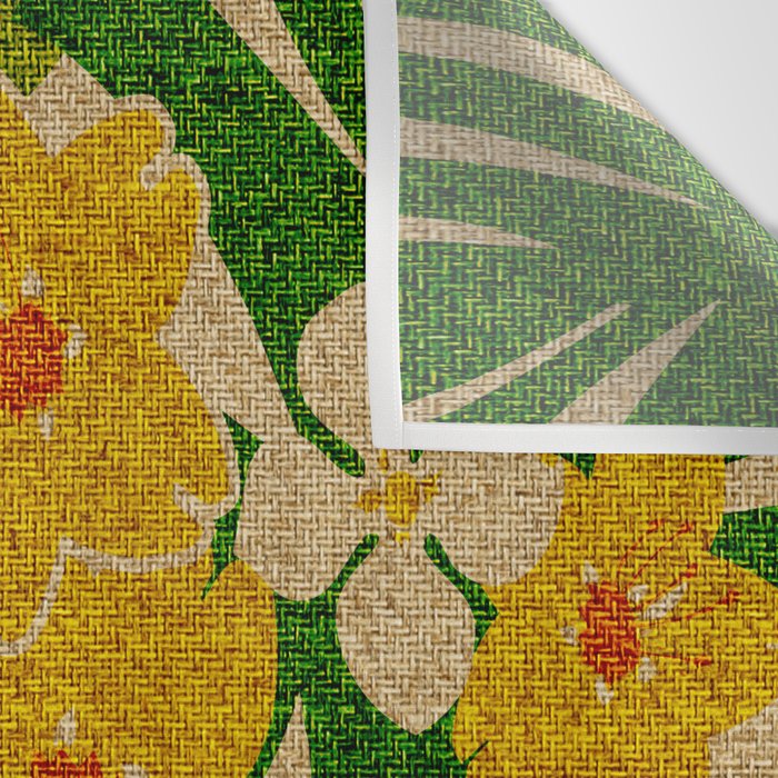 Limahuli Garden Hawaiian Floral Design Wall Tapestry Gallery Image 3