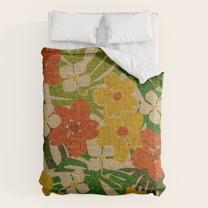 Limahuli Garden Hawaiian Floral Design Comforter Gallery Image 1