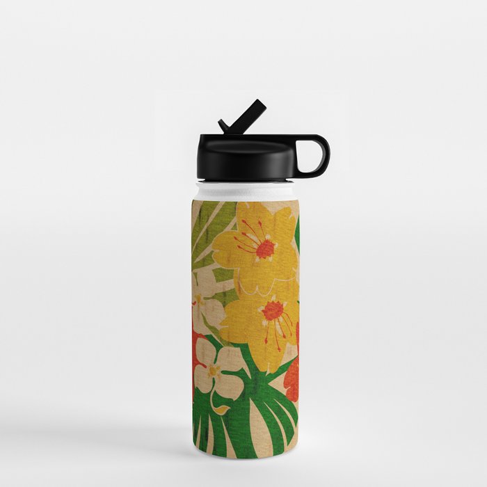 Limahuli Garden Hawaiian Floral Design Water Bottle Gallery Image 1