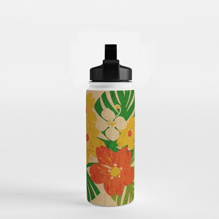 Limahuli Garden Hawaiian Floral Design Water Bottle Gallery Image 2