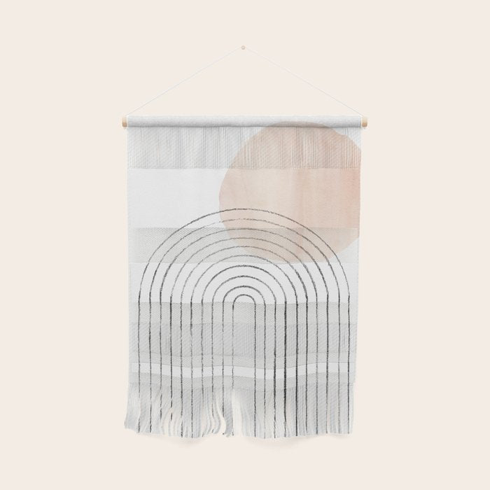 Mid century rainbow and sun Wall Hanging Gallery Image 1