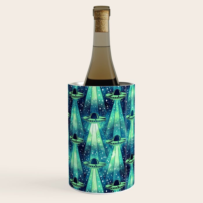 Cosmic UFO - Galactic Green Wine Chiller Gallery Image 3