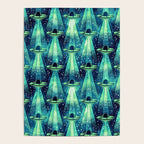 Cosmic UFO - Galactic Green Poster Gallery Image 4