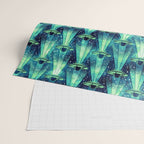 Cosmic UFO - Galactic Green Wrapping Paper Gallery Image 2