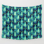 Cosmic UFO - Galactic Green Wall Tapestry Gallery Image 4
