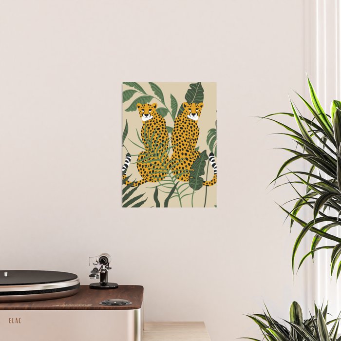 Palm Jungle Cheetah Prints Poster Gallery Image 2