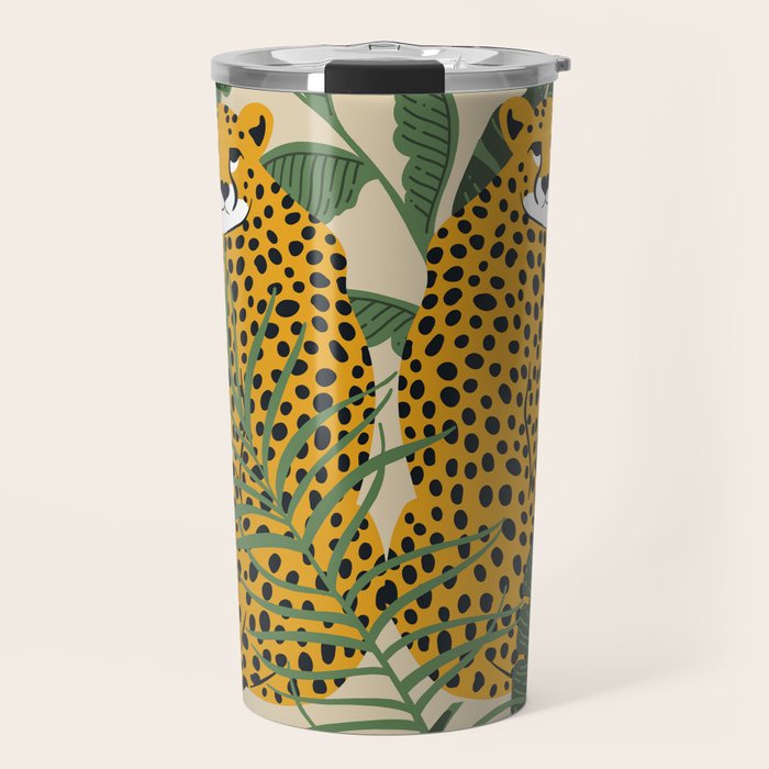 Palm Jungle Cheetah Prints Travel Mug Gallery Image 1