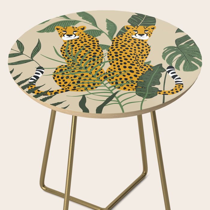 Palm Jungle Cheetah Prints Side Table Gallery Image 2
