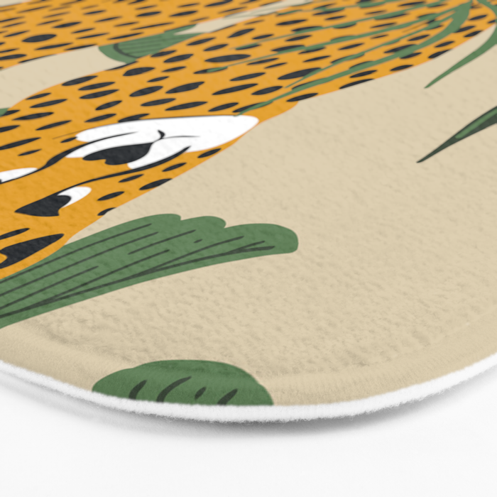 Palm Jungle Cheetah Prints Bath Mat Gallery Image 3
