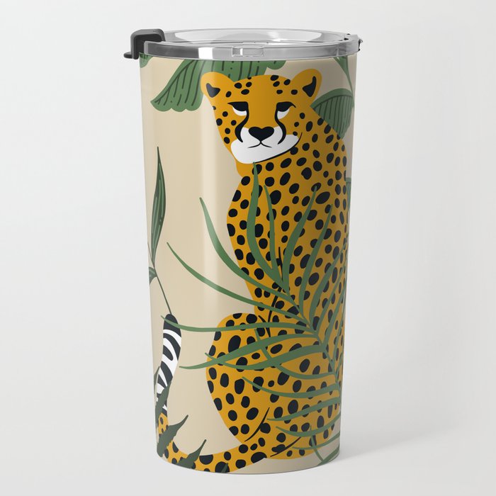 Palm Jungle Cheetah Prints Travel Mug Gallery Image 3