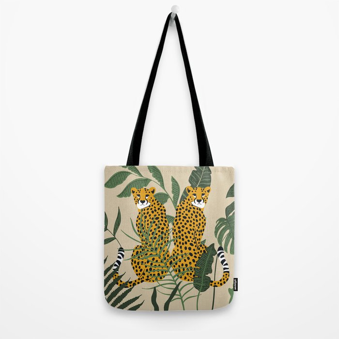 Palm Jungle Cheetah Prints Tote Bag Gallery Image 2