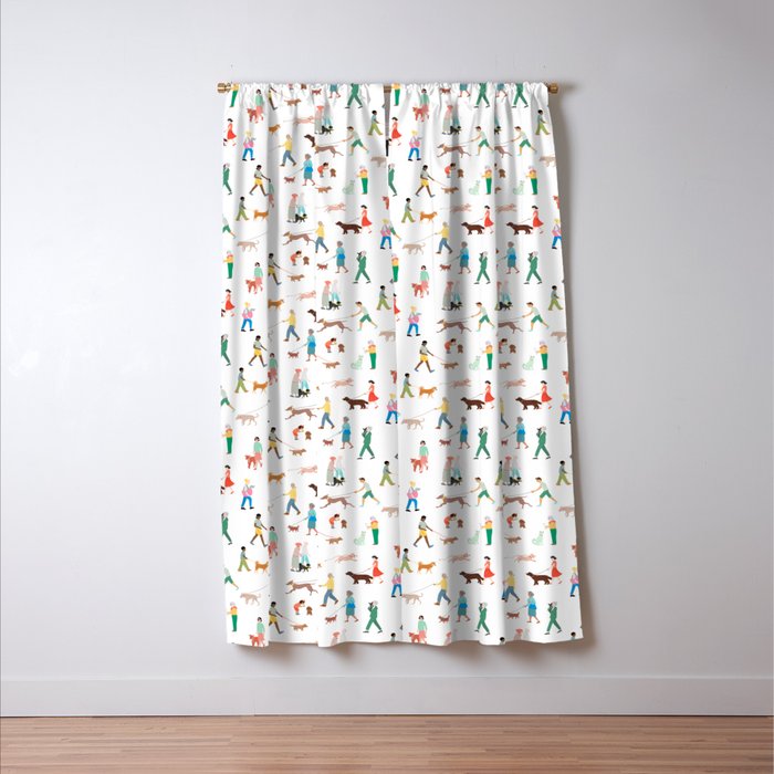 Walking Our Dogs Window Curtain Gallery Image 3