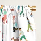 Walking Our Dogs Window Curtain Gallery Image 2