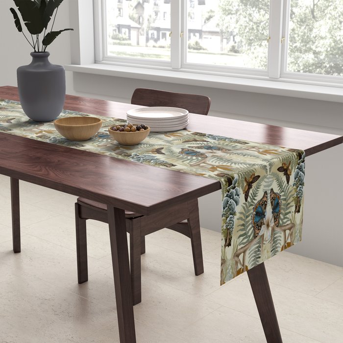 Lush boho forest C Table Runner Gallery Image 2