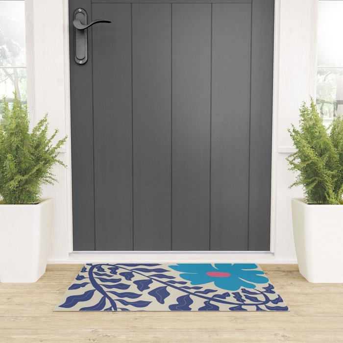 Blue fern Welcome Mat Gallery Image 3