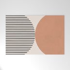 Semicircle Stripes - Terracotta Welcome Mat Gallery Image 1