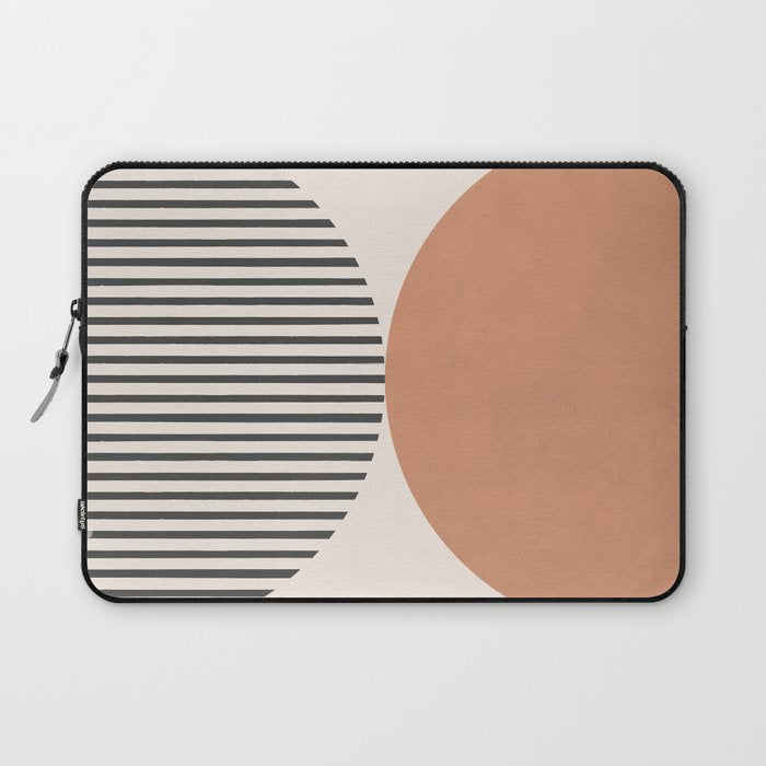 Semicircle Stripes - Terracotta Laptop Sleeve Gallery Image 1