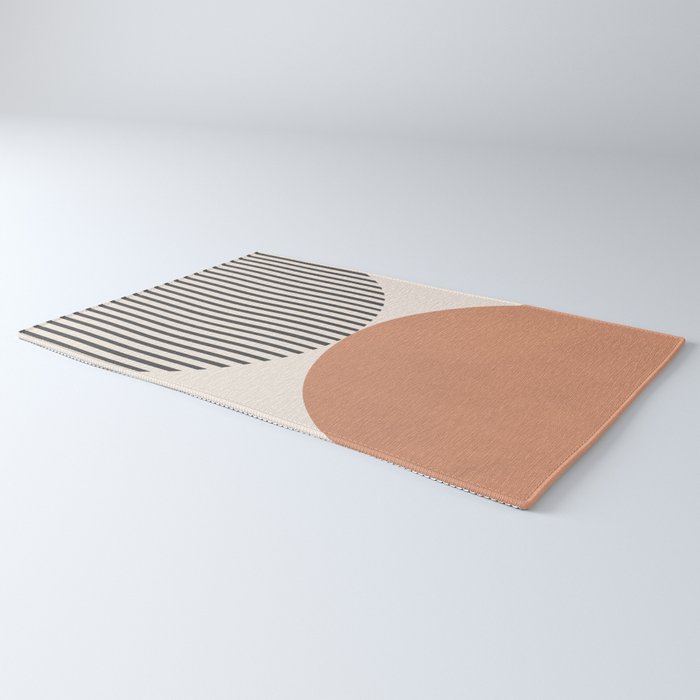 Semicircle Stripes - Terracotta Rug Gallery Image 3