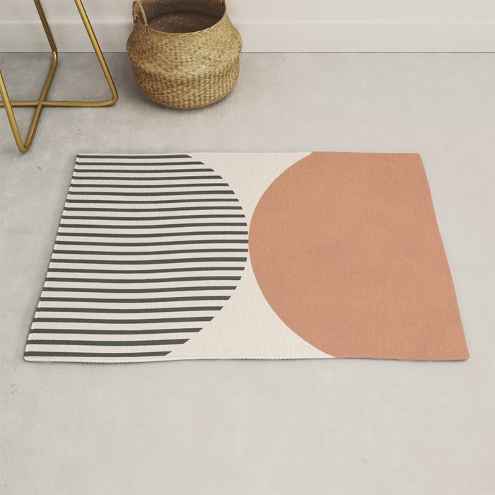 Semicircle Stripes - Terracotta Rug Gallery Image 1