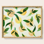 Sunny Lemon Print ~ Yellow and Green Serving Tray Gallery Image 1