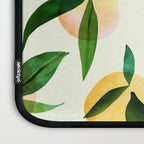 Sunny Lemon Print ~ Yellow and Green Laptop Sleeve Gallery Image 3