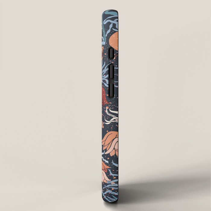 Poisonous flowers blue Damask iPhone Case Gallery Image 2