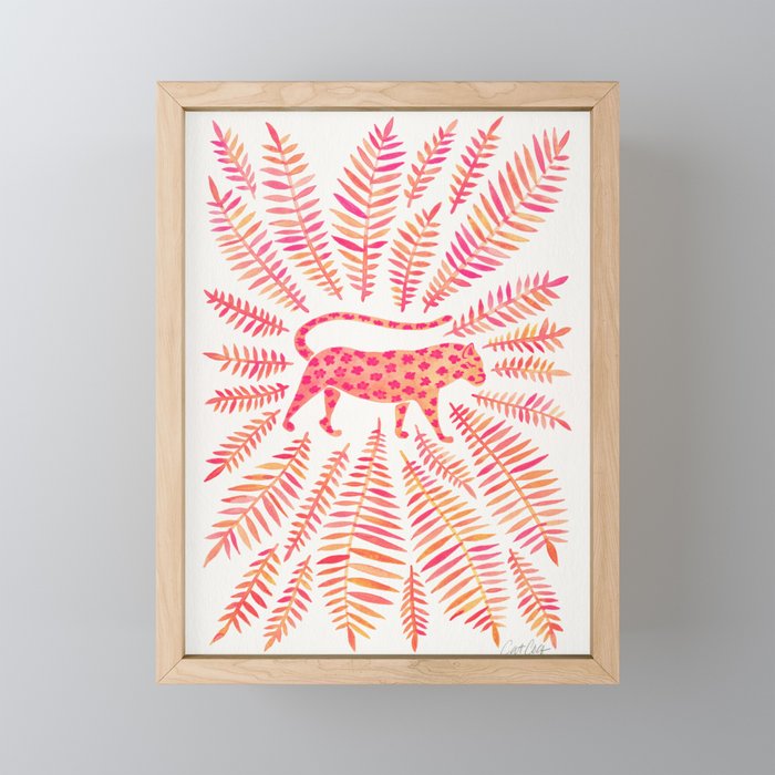 Jaguar - Pink OmbrÃ© Palette Mini Art Print Gallery Image 1