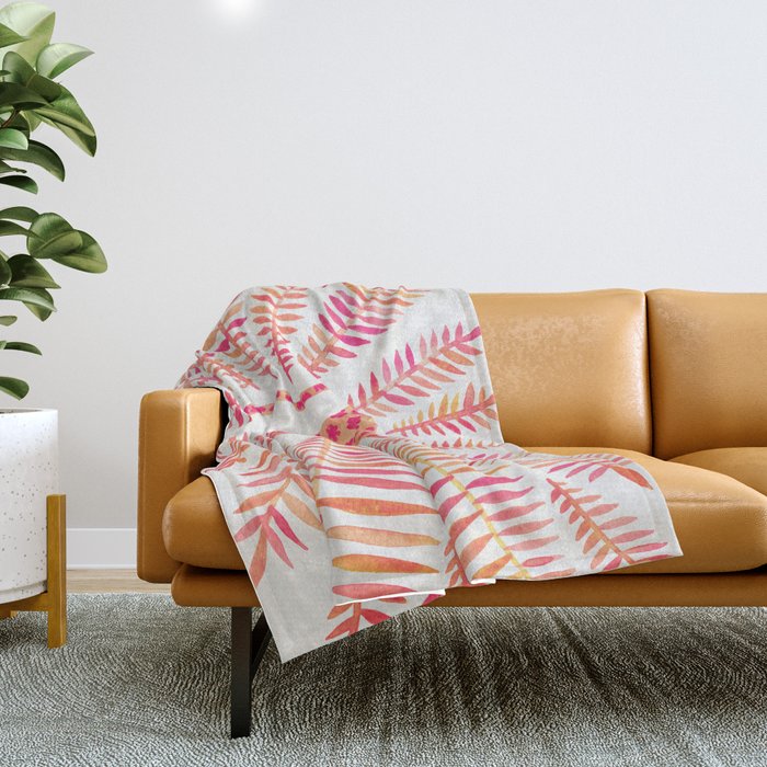 Jaguar - Pink OmbrÃ© Palette Throw Blanket Gallery Image 1