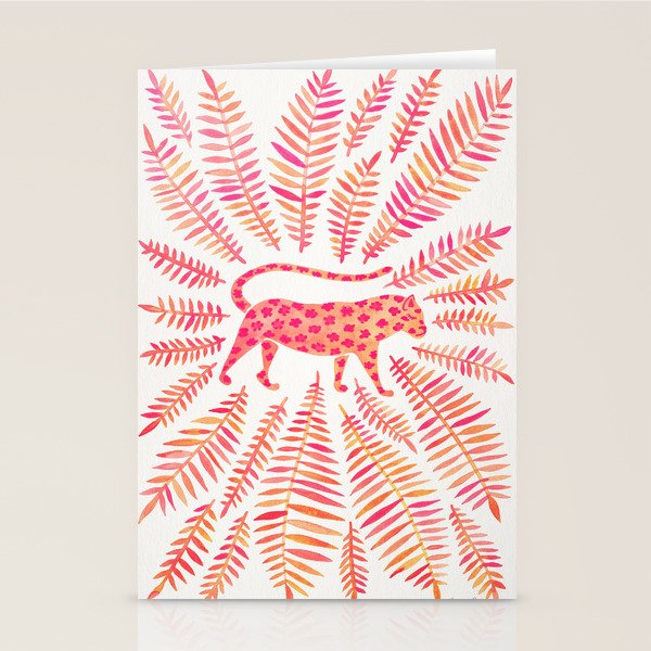 Jaguar - Pink OmbrÃ© Palette Stationery Card Gallery Image 2