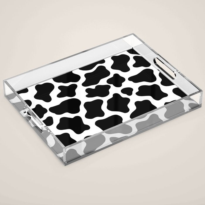 Cow Print Acrylic Tray Gallery Image 1