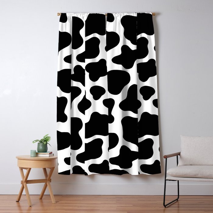 Cow Print Window Curtain