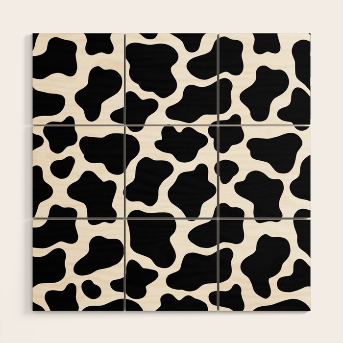 Cow Print Wood Wall Art Gallery Image 1