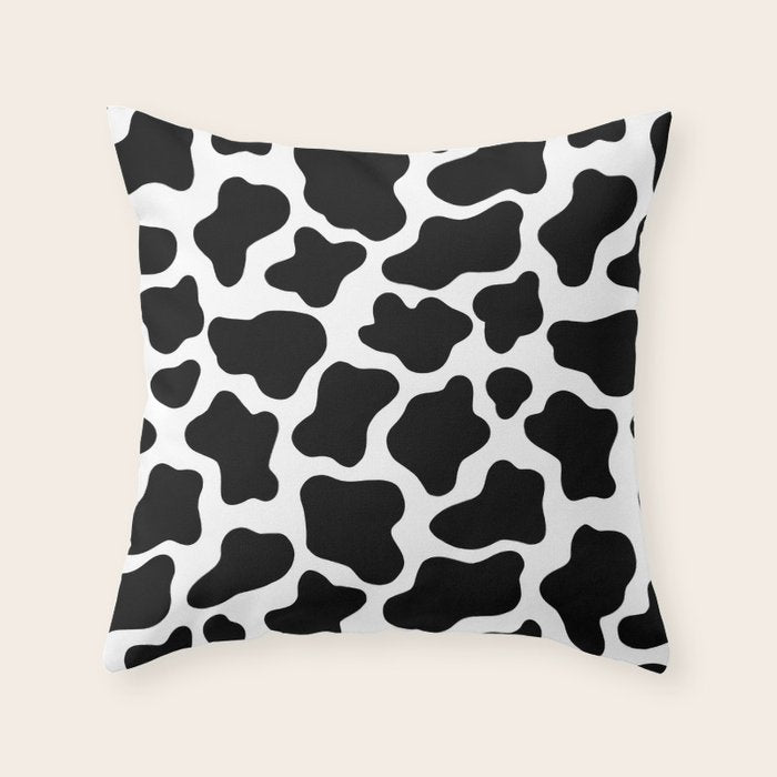 Cow Print Throw Pillow Gallery Image 6