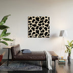 Cow Print Wood Wall Art Gallery Image 2
