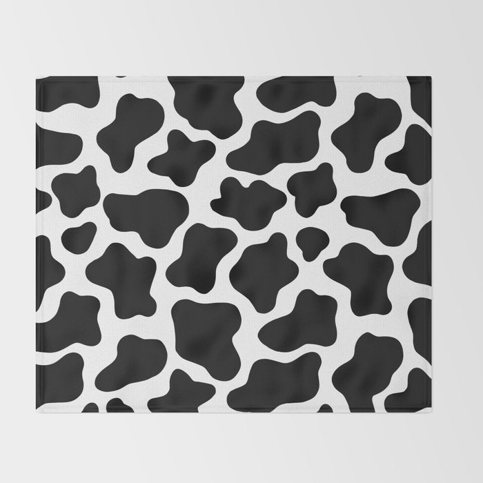 Cow Print Throw Blanket Gallery Image 2