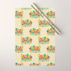 Cat in flower garden Wrapping Paper Gallery Image 1