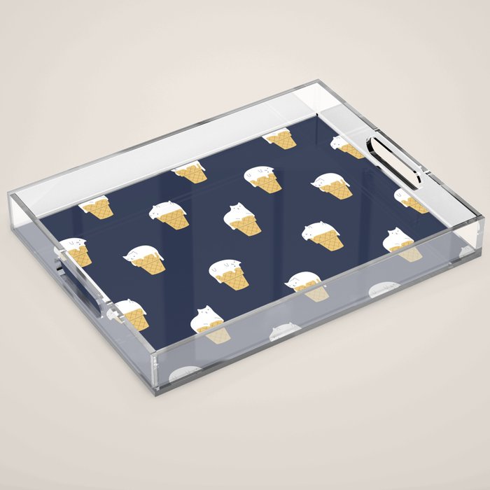 Meowlting Pattern Acrylic Tray Gallery Image 1