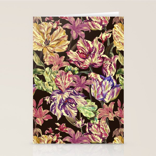 Watercolor Bloom in the Dark Stationery Card Gallery Image 1