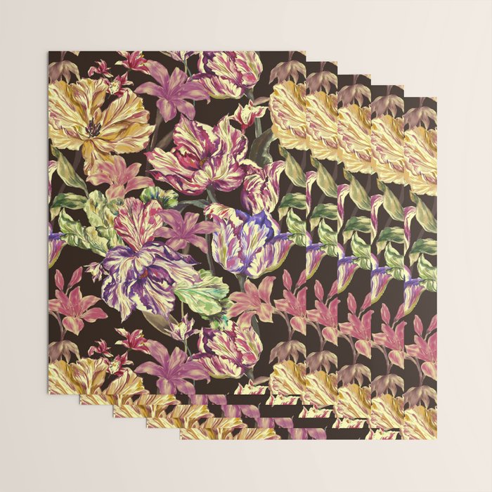 Watercolor Bloom in the Dark Wrapping Paper Gallery Image 3