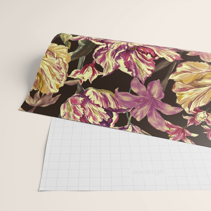 Watercolor Bloom in the Dark Wrapping Paper Gallery Image 2