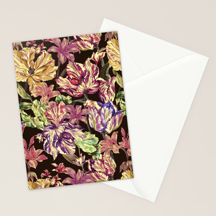 Watercolor Bloom in the Dark Stationery Card Gallery Image 2