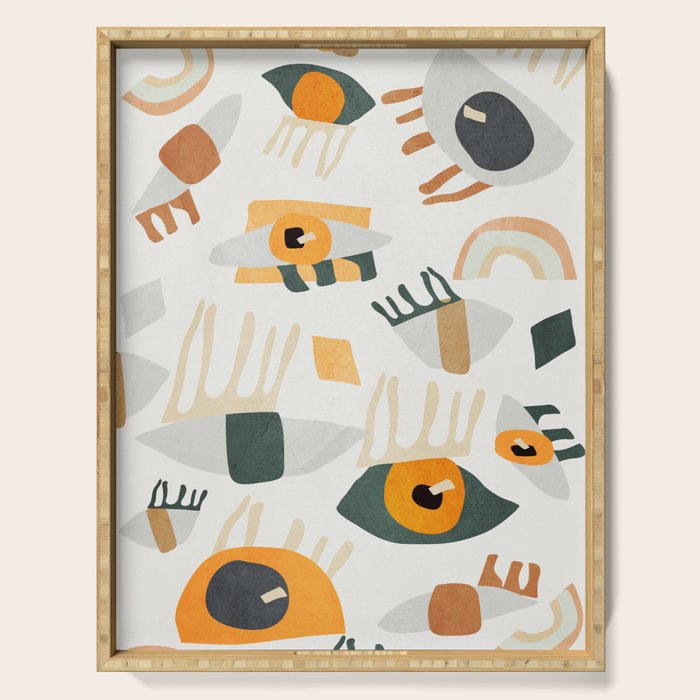 Abstract Art Eyes Serving Tray Gallery Image 1