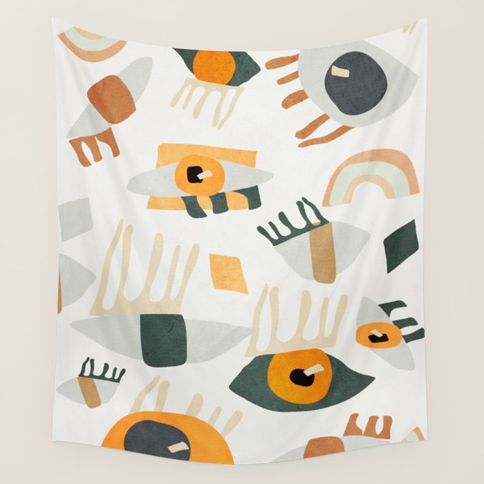 Abstract Art Eyes Wall Tapestry Gallery Image 4