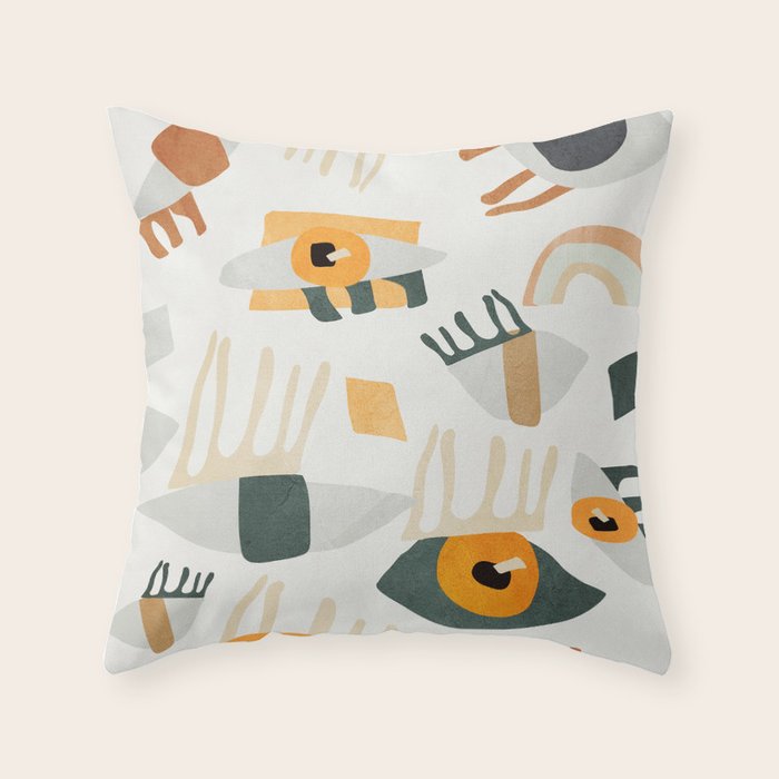 Abstract Art Eyes Throw Pillow Gallery Image 6