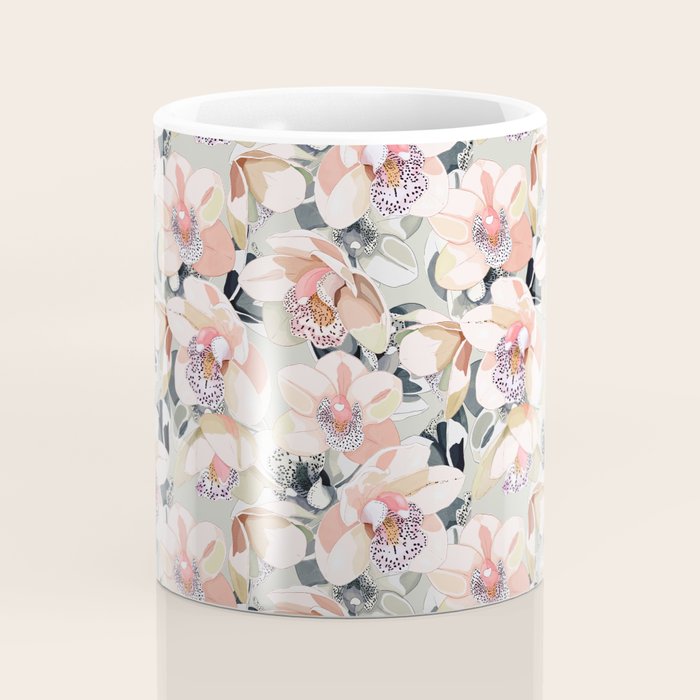 Tropical flowery leafy A Coffee Mug Gallery Image 4