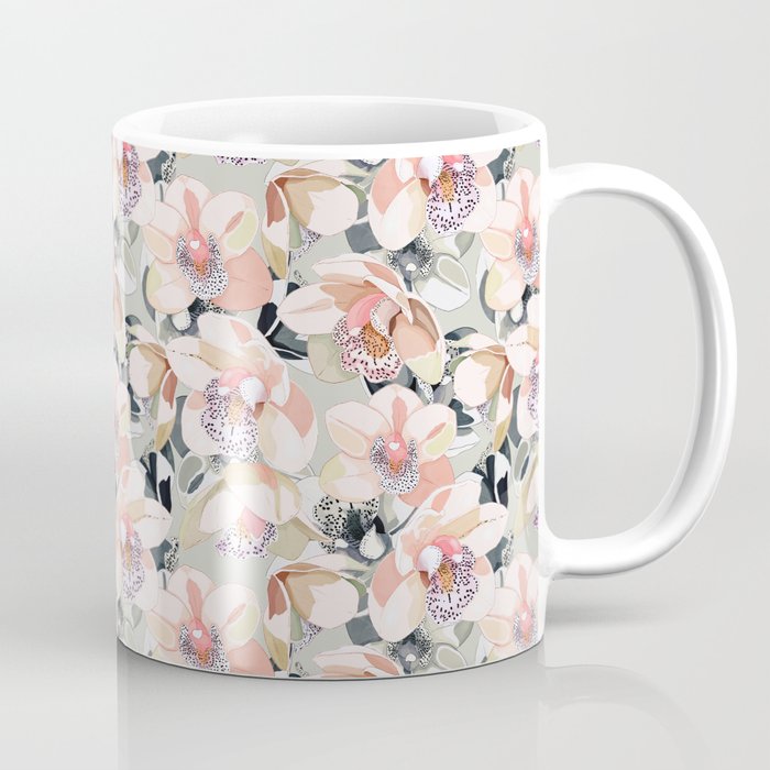 Tropical flowery leafy A Coffee Mug Gallery Image 1