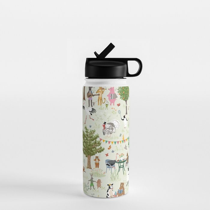Animals' Garden Party Water Bottle Gallery Image 1