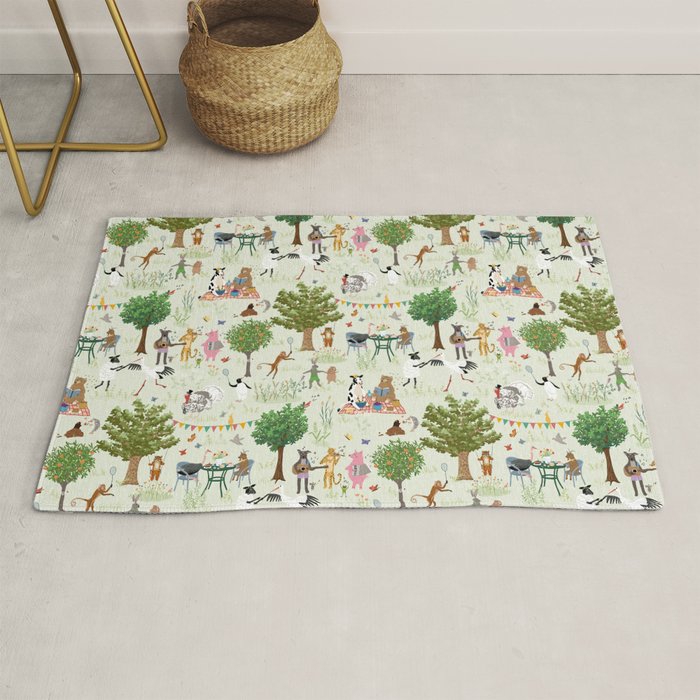 Animals' Garden Party Rug Gallery Image 1